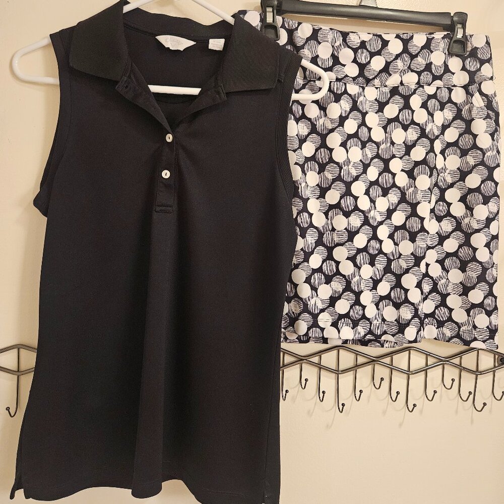 Ladies Calaway Sleeveless Polo and Coral Bay Skort